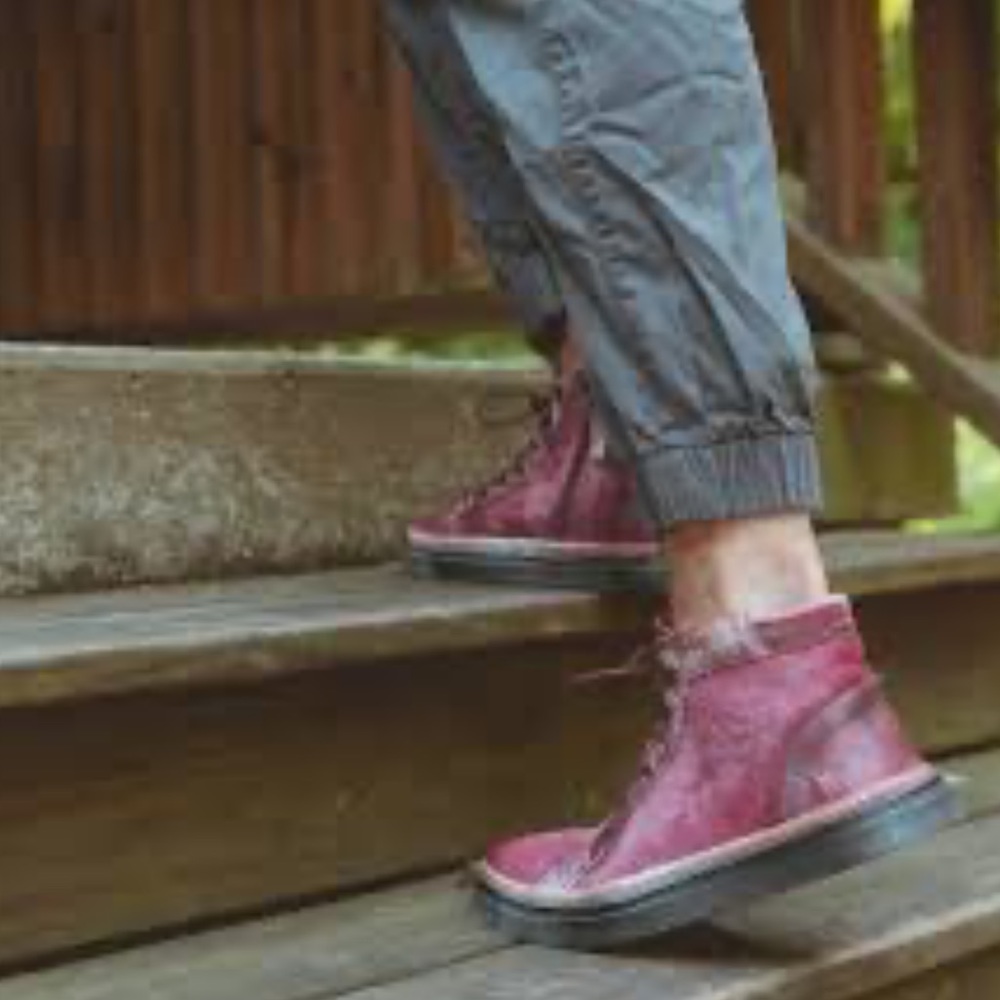 Bed Stu Roan Mac II Leather High-Top Sneakers Bordo (Like New) - Picture 3 of 15